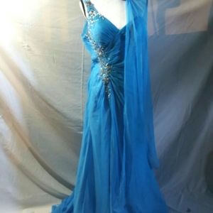 Aqua prom dress